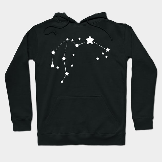 Aquarius Stars Zodiac Constellation Hoodie by Korry